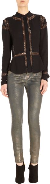 Iro Lace Detailed Long Sleeve Blouse - Lyst