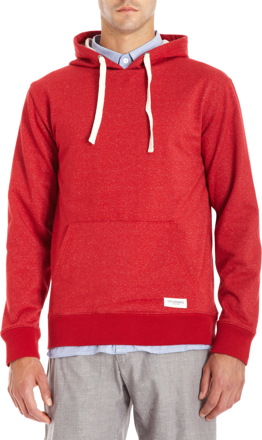 Saturdays Surf Nyc Speckled Pullover Hoodie in Red for Men Lyst