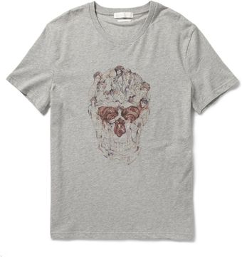 Alexander McQueen Skullprint Cotton Tshirt - Lyst