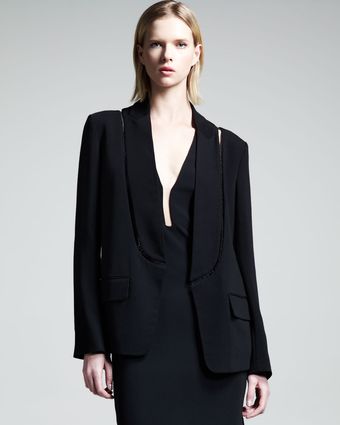 Alexander Wang Cut Out Collar Blazer - Lyst