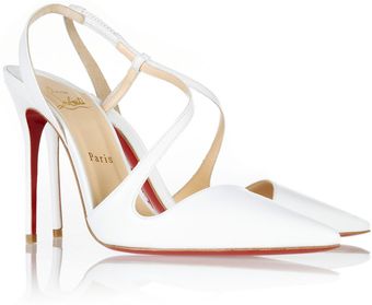 Christian Louboutin June 100 Leather Slingback Pumps - Lyst