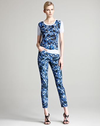 Erdem Esmeralda Floral print Stretch Trousers - Lyst