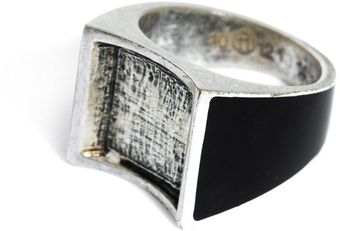 Maison Martin Margiela Curved Half Enamel Inlay Ring - Lyst