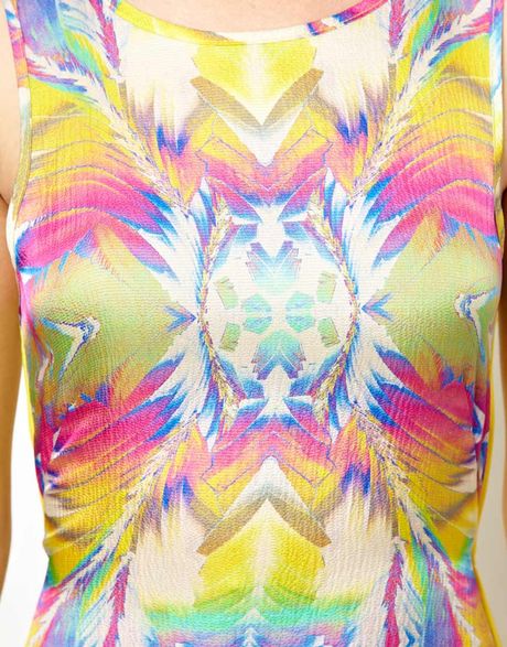 Sophia Kokosalaki Kore By Prism Print Dress in Yellow (prismnitrix) - Lyst