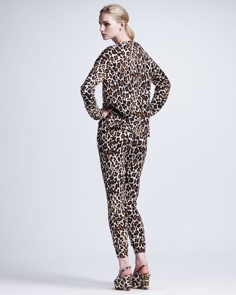 leopard print jogging bottoms