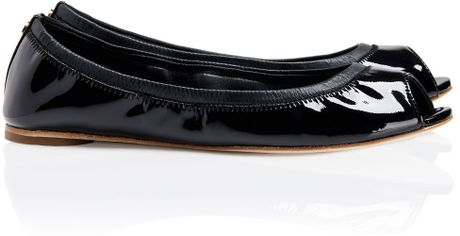 black toe ballet flats