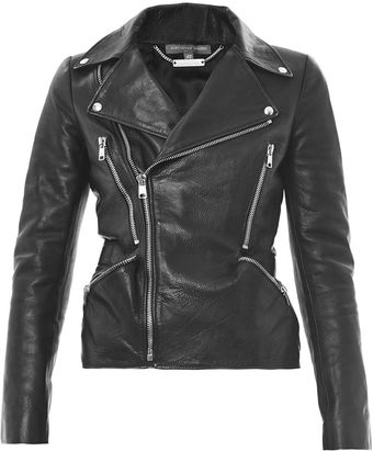Alexander McQueen Leather Biker Jacket - Lyst