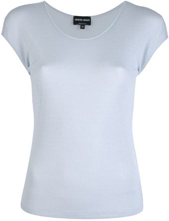 Giorgio Armani Textured T-shirt - Lyst