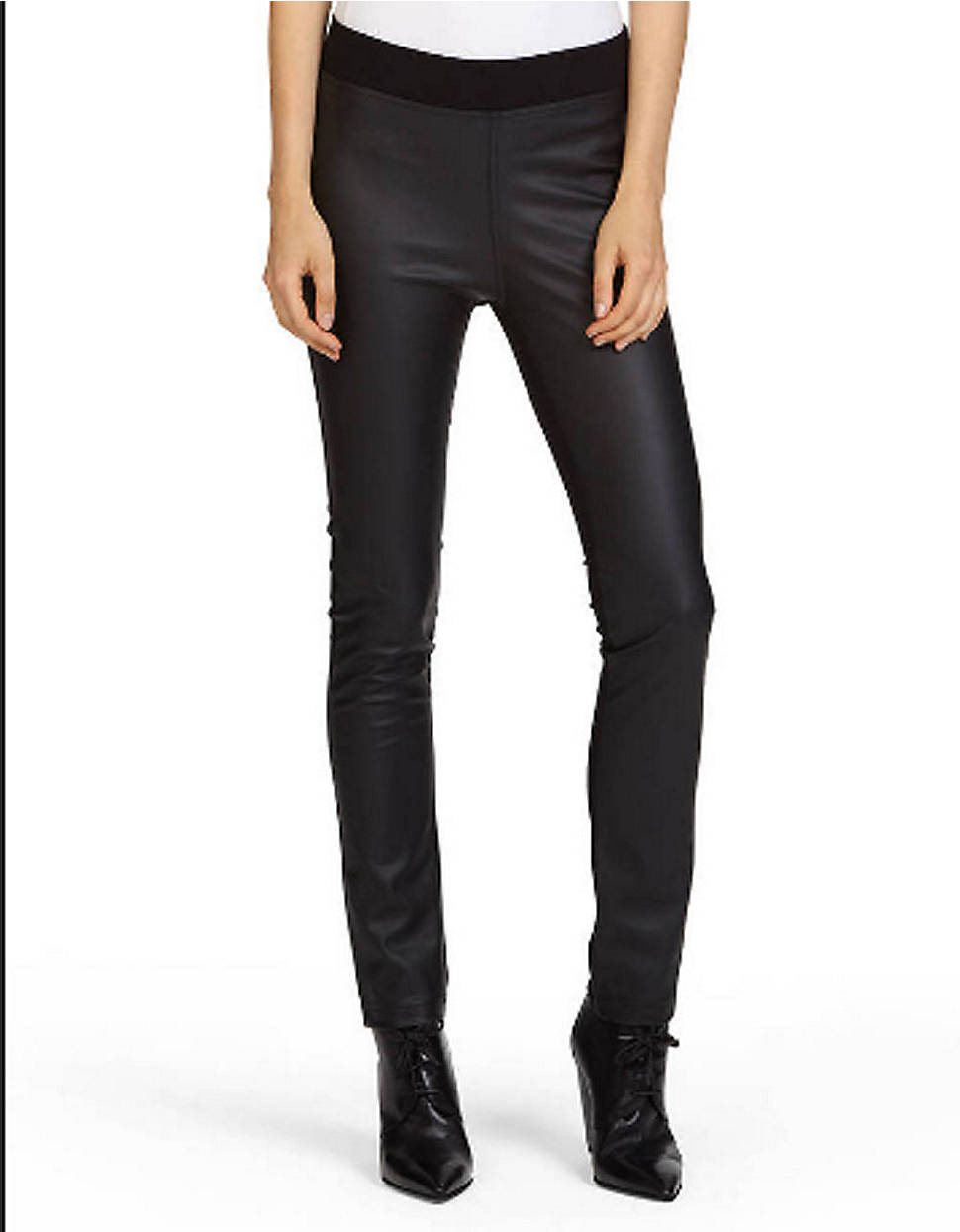 Cole Pontewaist Pleather Pants in Black Lyst