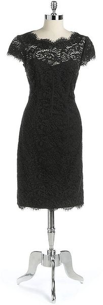 Monique Lhuillier Cutout Lace Dress - Lyst