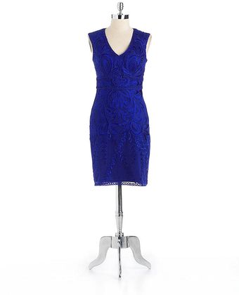 Sue Wong Floral Embroidered Dress - Lyst