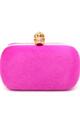 Alexander McQueen Swarovski Crystal and Ponyskin Box Clutch
