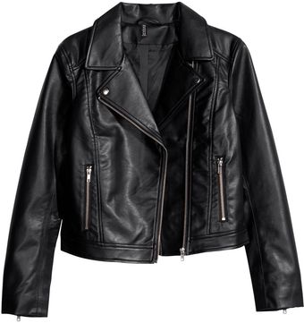 H&M Imitation Leather Biker Jacket - Lyst