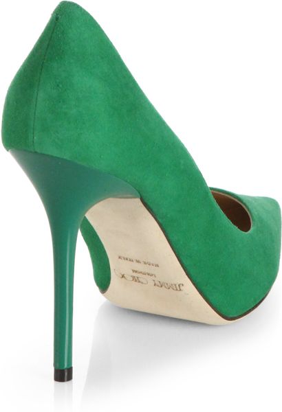 Jimmy Choo Abel Suede Pumps in Green (emerald) | Lyst