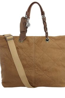 Lanvin Tan Large Quilted Calfskin Tote Bag - Lyst