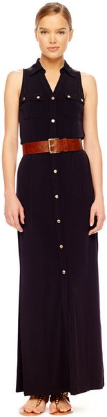 Michael by Michael Kors Maxi Shirt Dress - Lyst