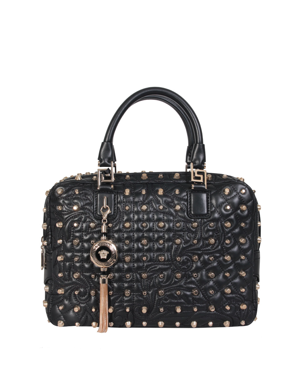 Versace Bag Leather and Studs in Black Lyst