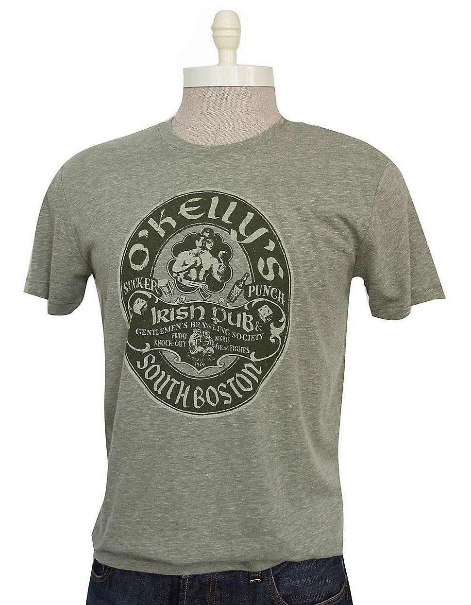 Lucky Brand Okellys Irish Pub Tshirt in Gray for Men (green) Lyst