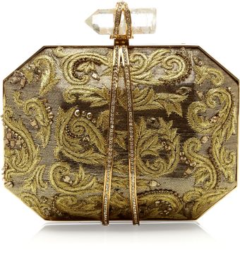 Marchesa Iris Clutch in Paisley Lame - Lyst