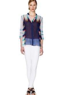 Matthew Williamson Sunburst Ink Tailoring Nehru Shirt - Lyst