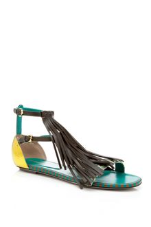 Sergio Rossi Tawaraya Tstrap Flat Sandal - Lyst