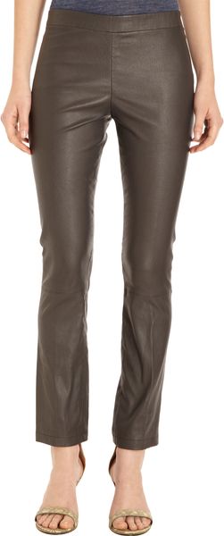 Vince Cropped Leather Legging - Lyst
