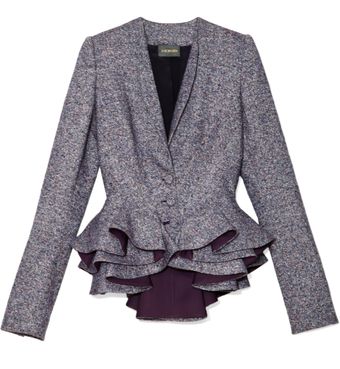 Zac Posen Silk Stretch Tweed Jacket - Lyst