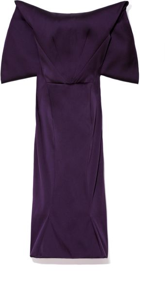 Zac Posen Stretch Duchess Cap Sleeve Dress - Lyst