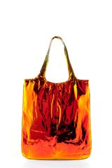 Zilla Orange Glossy Shopper
