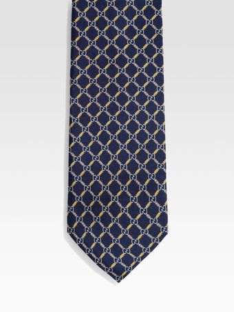 Gucci Elisea Diamante Gg Silk Tie - Lyst