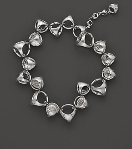 Di Modolo Sterling Silver and Rock Crystal Icon Bracelet in Silver (No ...