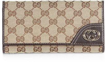 Gucci New Britt Gg Continental Wallet - Lyst