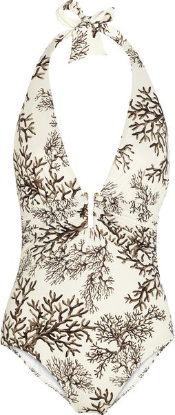 Heidi Klein Mustique Printed Halterneck Swimsuit - Lyst