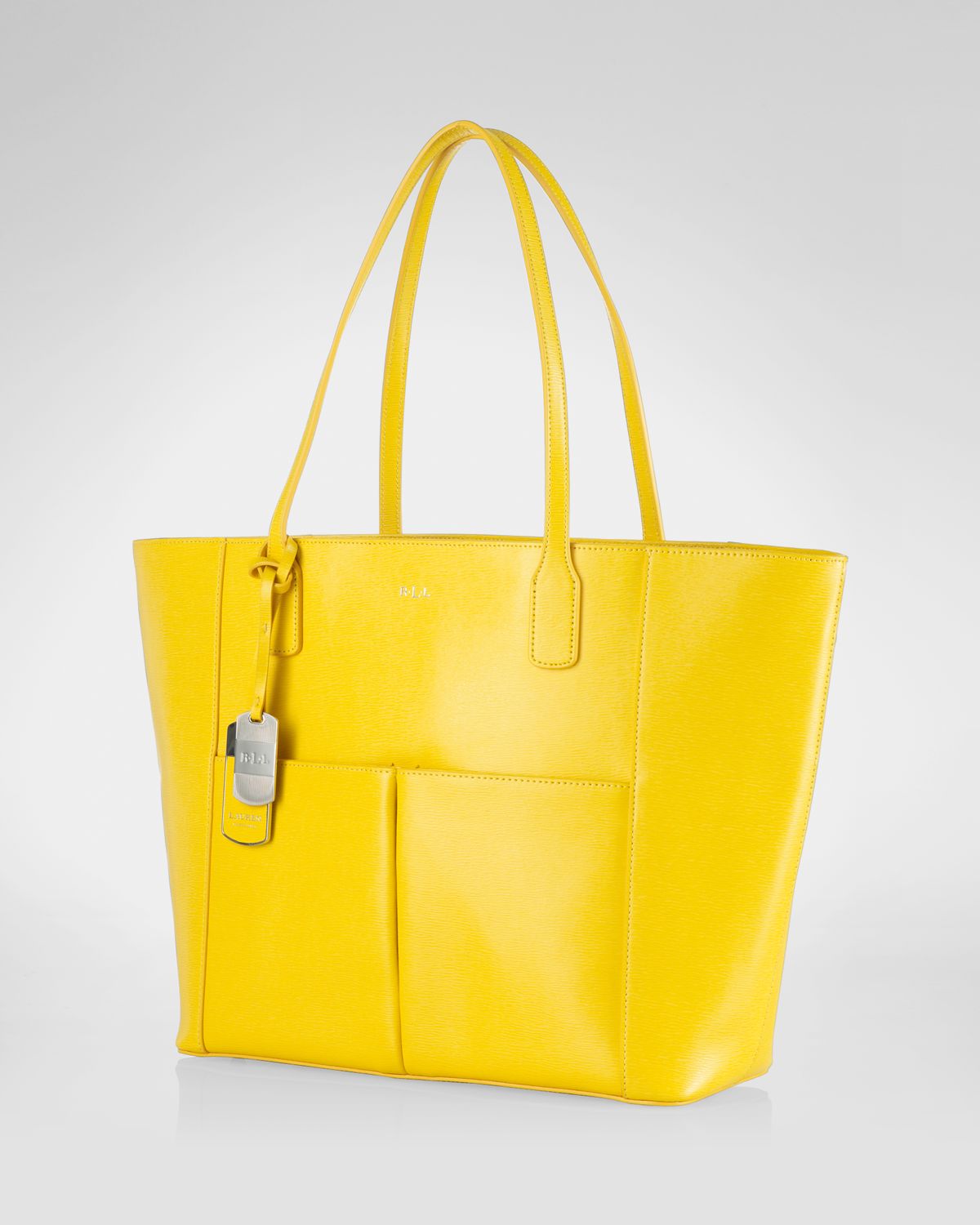 Lauren By Ralph Lauren Tote Newbury Pocket in Yellow (Buttercup) | Lyst