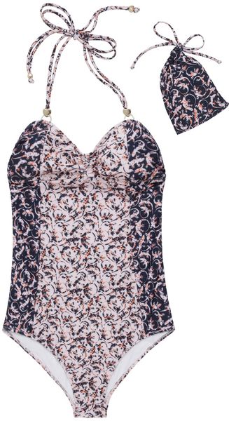 Mulberry Bandeau One Piece - Lyst