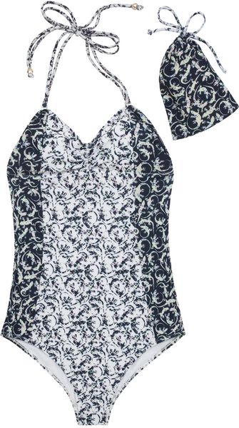 Mulberry Bandeau One Piece - Lyst