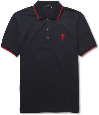 Gucci Knitted Cotton and Cashmere Blend Polo Shirt - Lyst