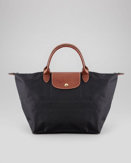 Longchamp Le Pliage Medium Handbag in Black | Lyst
