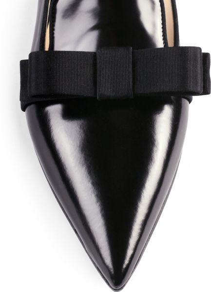 prada flats with bow