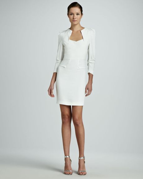 ... Limited Edition Helena Origami Long-sleeve Dress White in White - Lyst