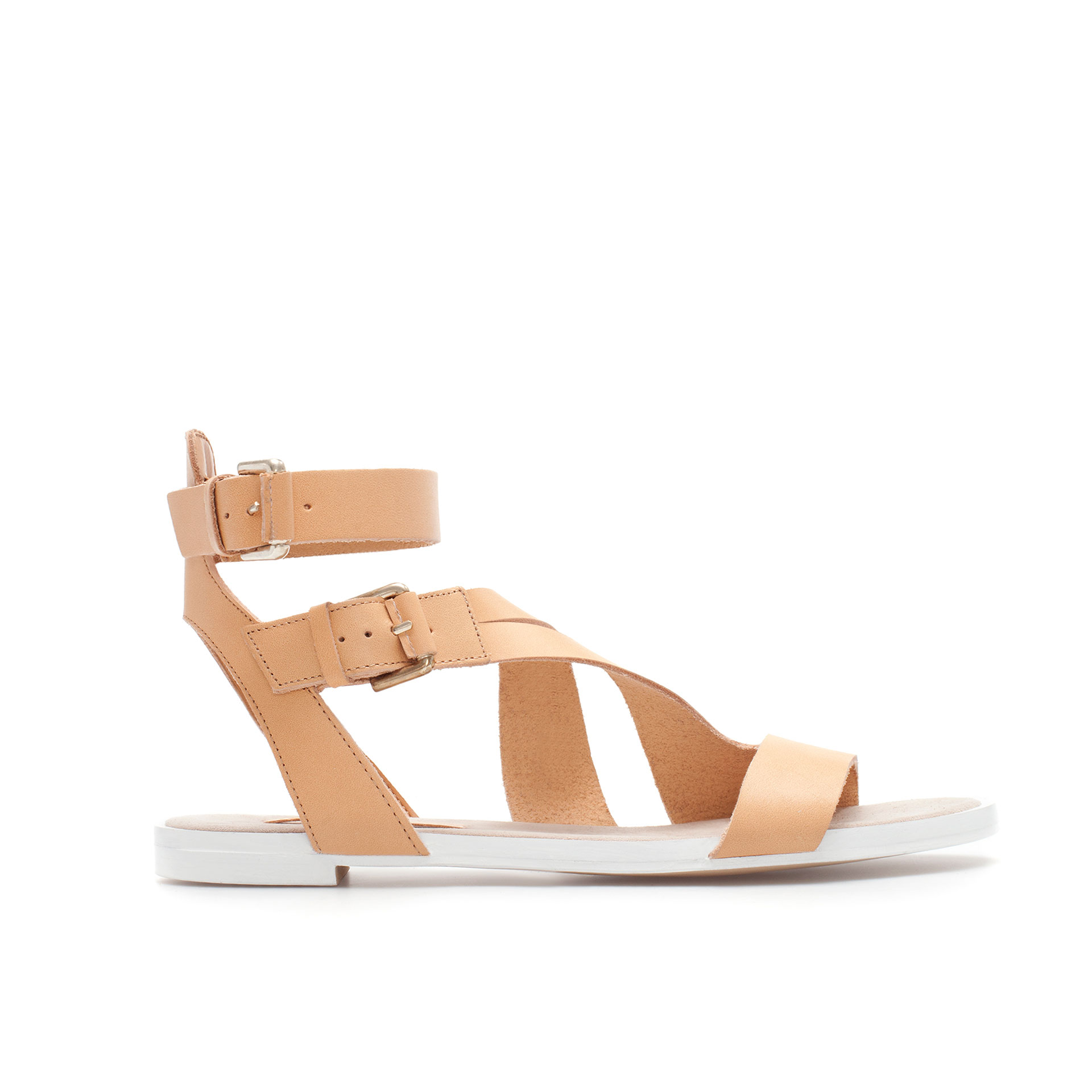 zara studded flat sandals