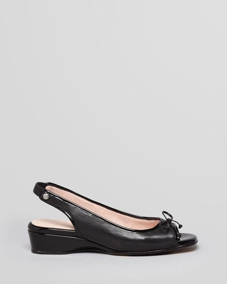 black sling back low heel