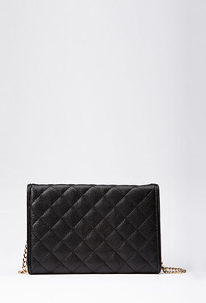 Forever 21 Quilted Crossbody Bag in Black