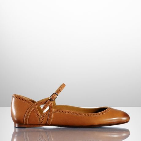 ralph flat shoes ralph collection unita calf ballet flat in brown ralph flat shoes ralph collection unita calf ballet flat in brown