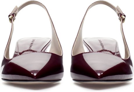 zara red patent leather booties