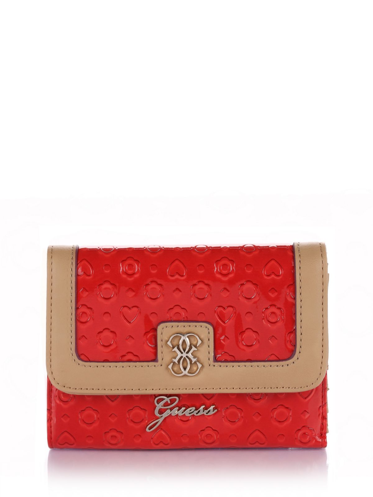 Guess Keron Slg Medium Zip Around Wallet in Red Lyst