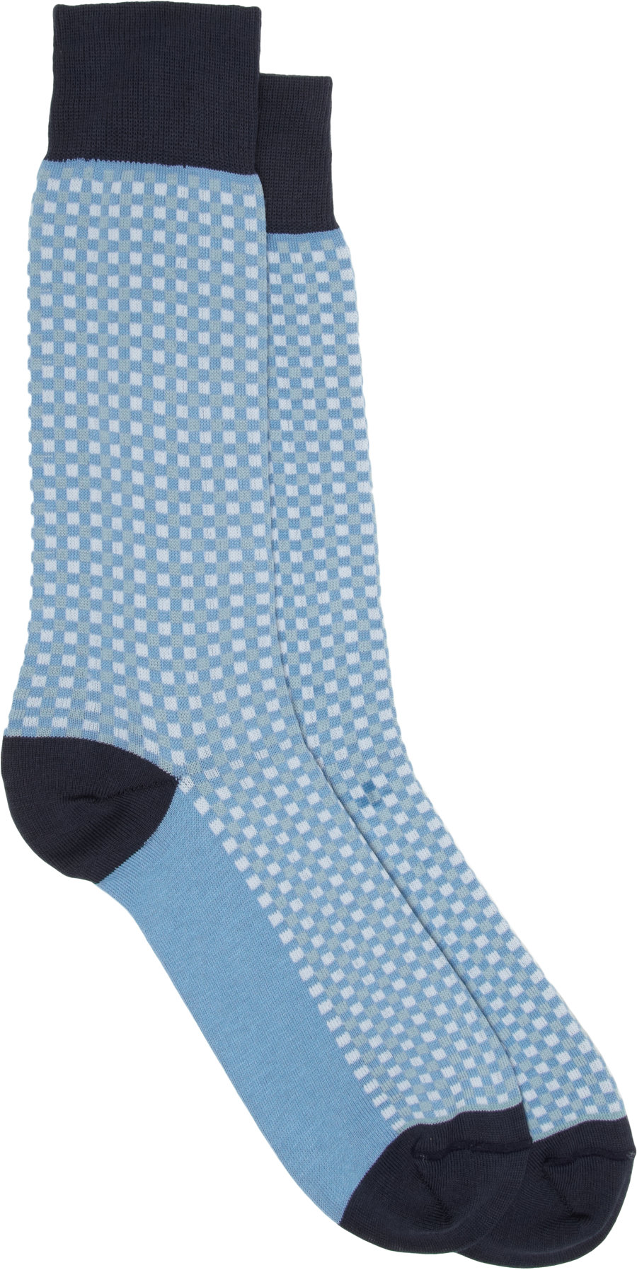 Shipley & Halmos Gingham Check Socks in Blue for Men (navy) Lyst