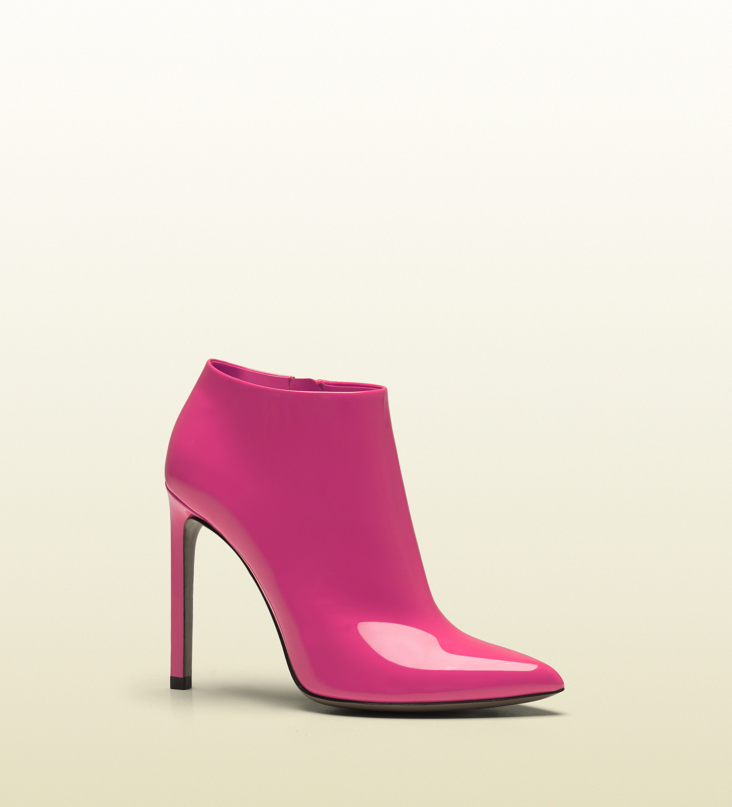 Shoeniverse: GUCCI Gloria Shocking Pink Patent Leather High Heel Bootie