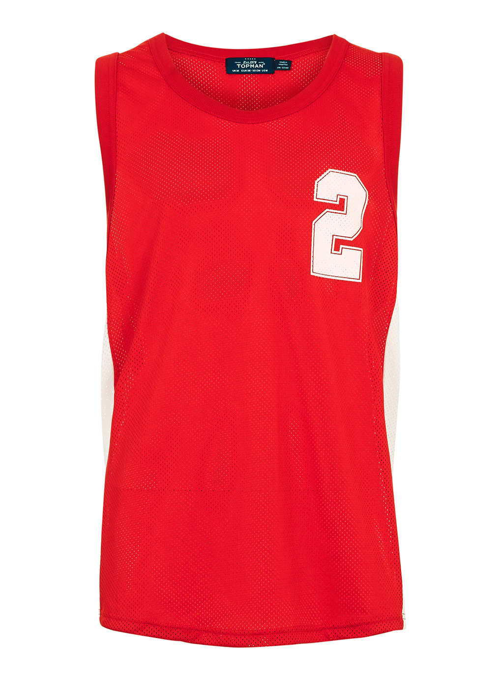 Topman Red Number 2 Basketball Tank in Red for Men  Lyst
