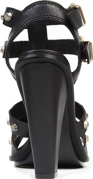 Kg By Kurt Geiger Guard Leather Gladiator Sandals in Black | Lyst
